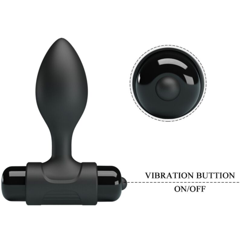 PRETTY LOVE - VIBRA BUTT 10 VIBRAÇÕES PLUG ANAL PRETO - Image 5