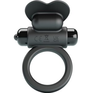 PRETTY LOVE – ANEL VIBRATÓRIO DEBONAIRE COELHO 10 VIBRAÇÕES PRETO