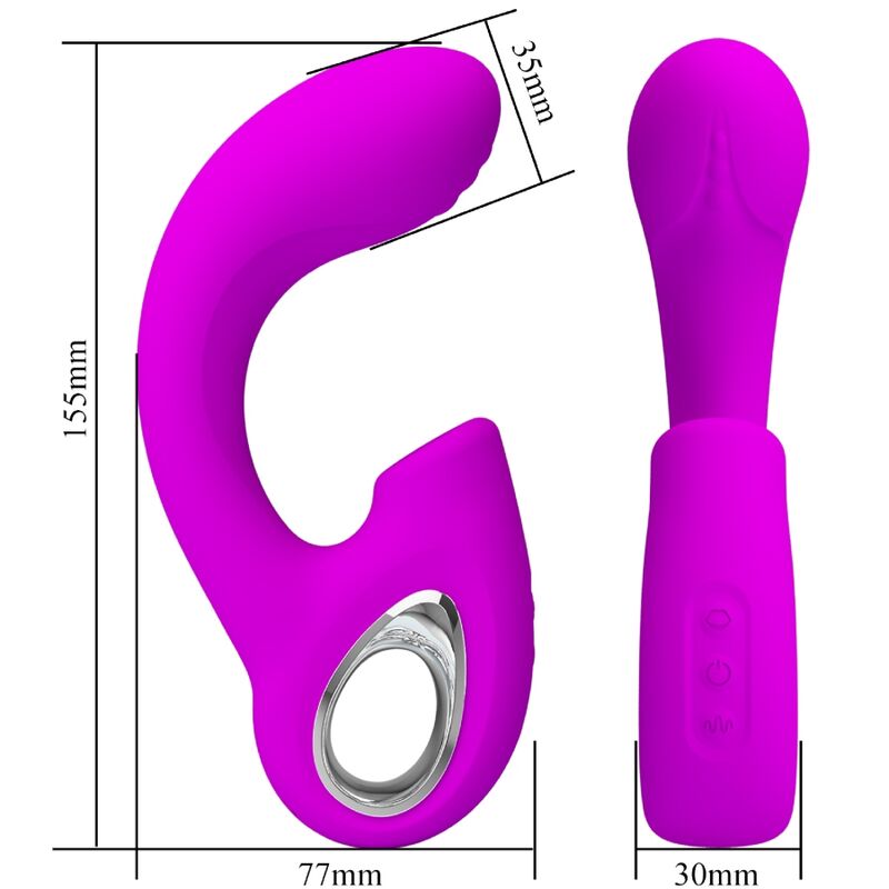 PRETTY LOVE - SIBEL SIBEL VIBRADOR PONTO G + ESTIMULADOR DE CLITÓRIS 10 VIBRAÇÕES ROXO - Image 5