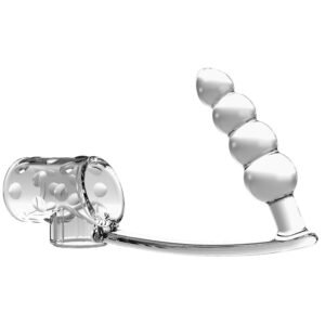 PRETTY LOVE – MANGA PARA PÊNIS COM PLUG ANAL TRANSPARENTE