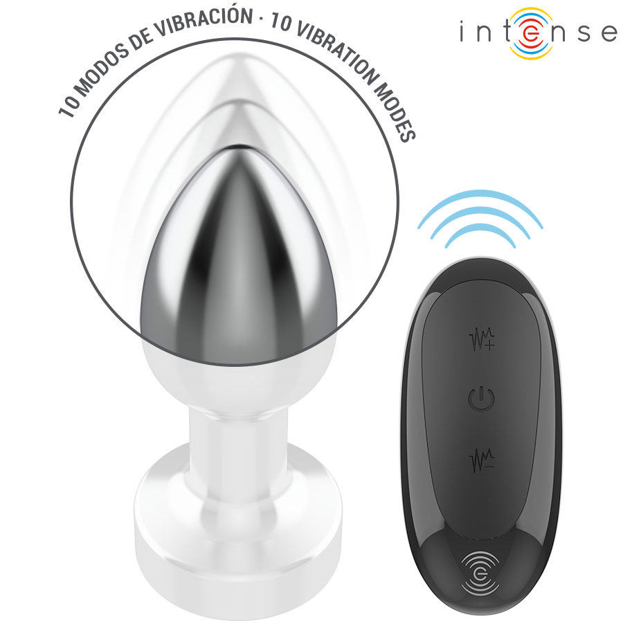 INTENSE - PLUG ANAL 10 VIBRAÇÕES METAL COM CONTROLE REMOTO S - Image 4