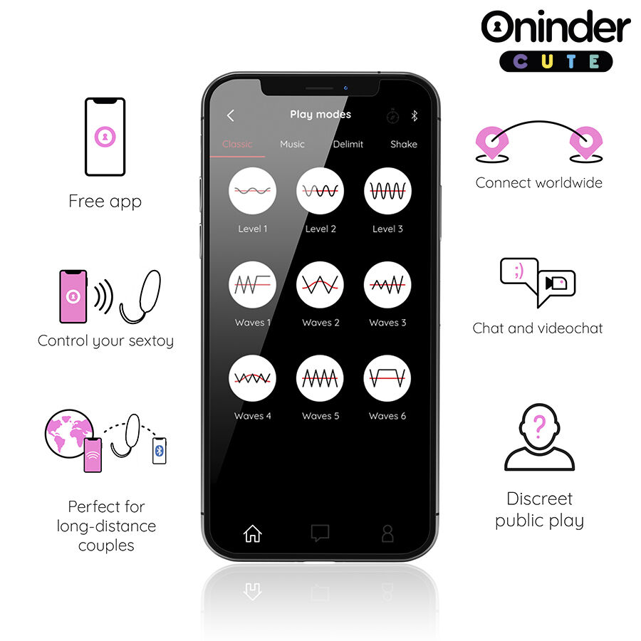 ONINDER CUTE - OVO DE SILICONE VIBRATÓRIO E GIRATÓRIO 360° PARA PRAZER E AMOR - APLICATIVO GRATUITO GLOBAL - Image 5