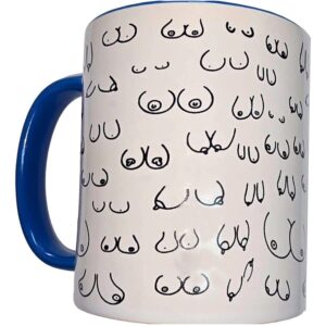 DIABLO PICANTE – CANECA PEITOS BRANCOS COM ALÇA AZUL 370 ML