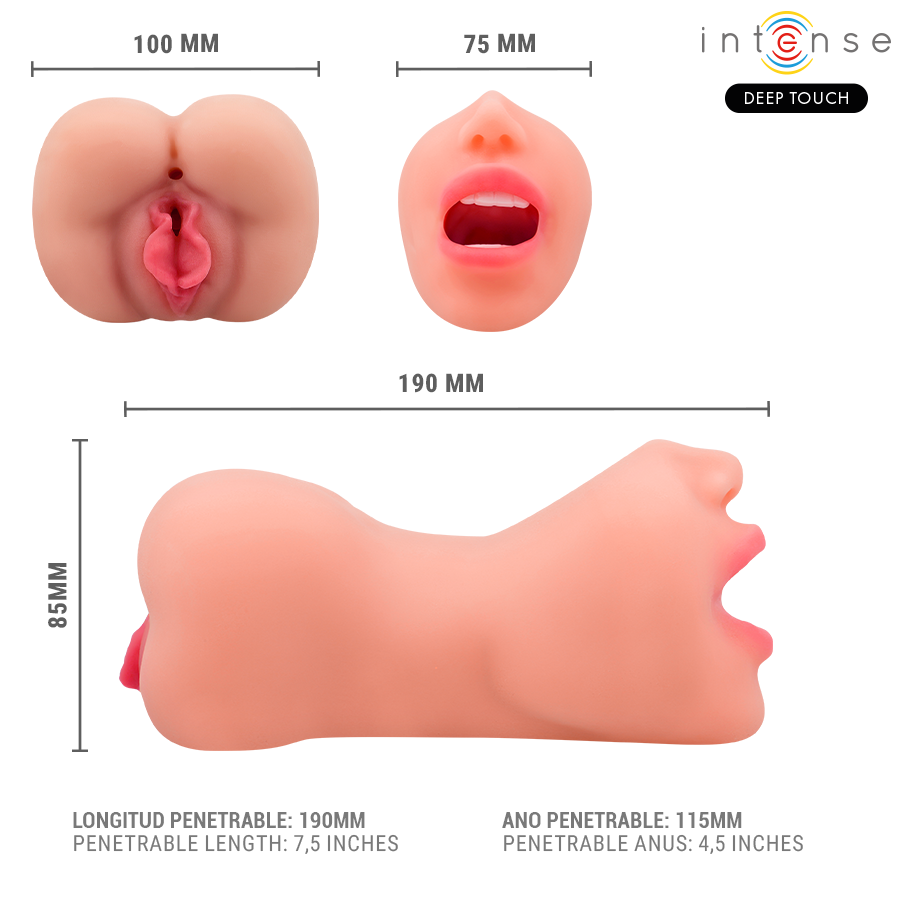 INTENSE DEEP TOUCH - MASTURBADOR RILEY COM DUPLA BOCA E VAGINA - Image 5