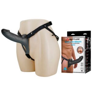 PRETTY LOVE – LANDON BLACK VIBRATING STRAP-ON