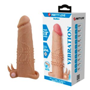 PRETTY LOVE – QUILLON CAPA PENIANA COM ESTIMULADOR CLITÓRICO E VIBRAÇÃO