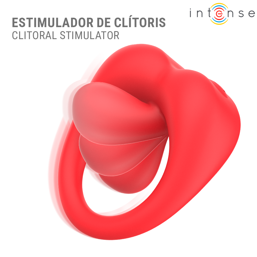 INTENSE - RUSSELL ANILLO VIBRADOR CON ESTIMULACIÓN DE CLÍTORIS ROJO - Image 4
