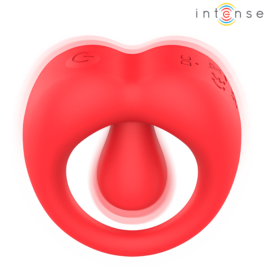 INTENSE - RUSSELL ANILLO VIBRADOR CON ESTIMULACIÓN DE CLÍTORIS ROJO - Image 5