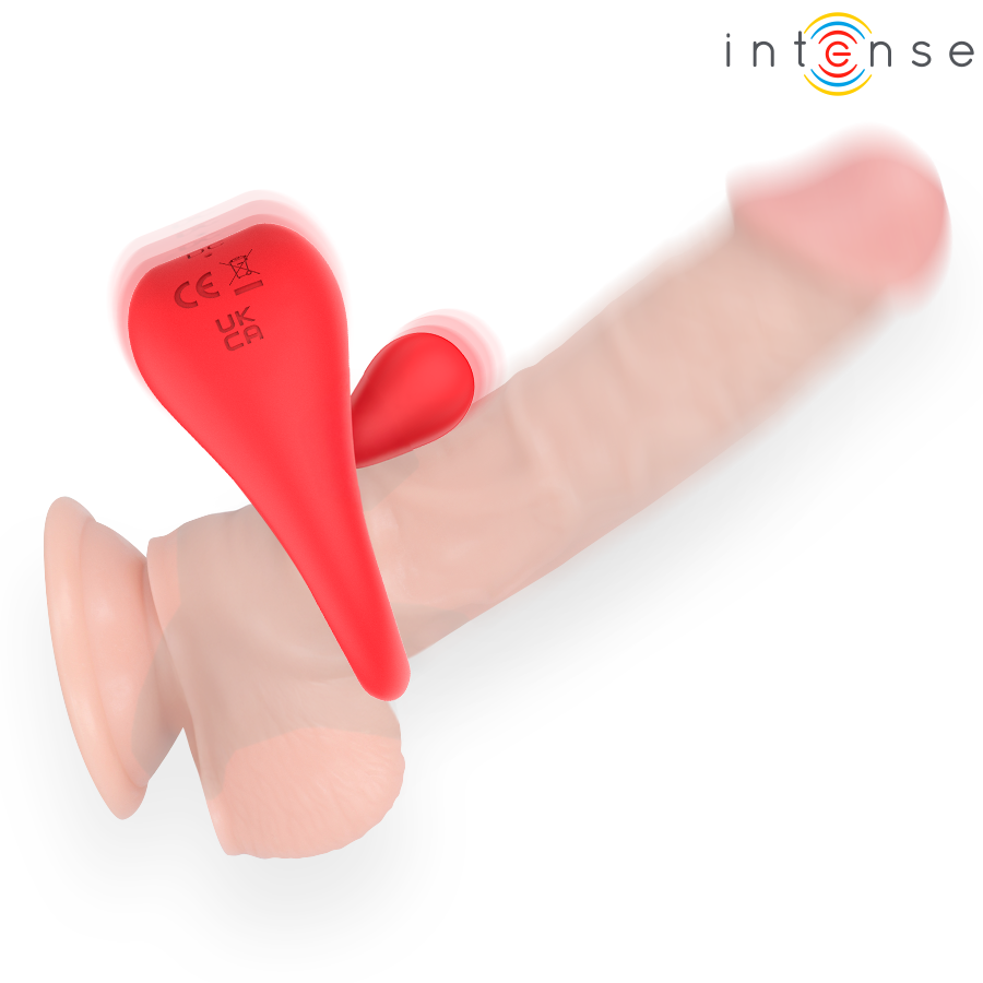 INTENSE - RUSSELL ANILLO VIBRADOR CON ESTIMULACIÓN DE CLÍTORIS ROJO - Image 2