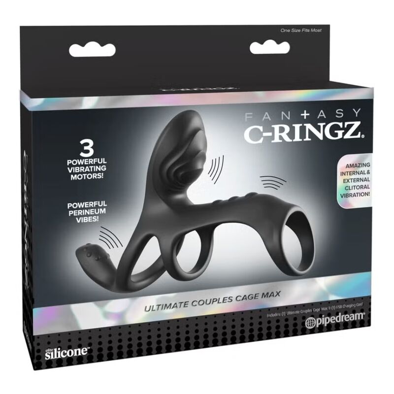 FANTASY C-RINGZ - ULTIMATE COUPLES CAGE MAX ANEL PENIANO VIBRATÓRIO 19,5 CM - Image 5