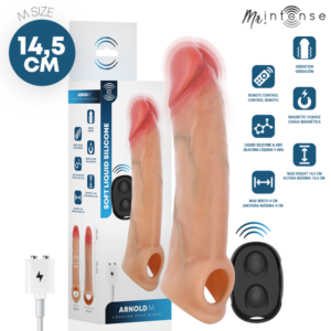MR INTENSE – ARNOLD CAPA VIBRATÓRIA ULTRA-REALISTA PARA PÊNIS M 14,5 CM -Ø- 4 CM