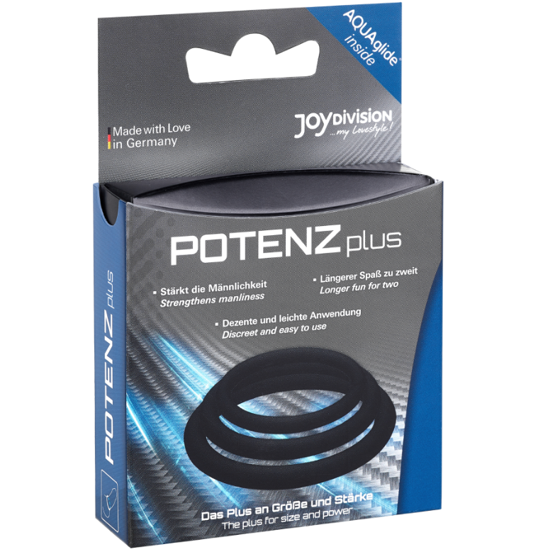 JOYDIVISION POTENZDUO - PLUS CONJUNTO DE 3 ANÉIS PRETOS - S, M, L - Image 3