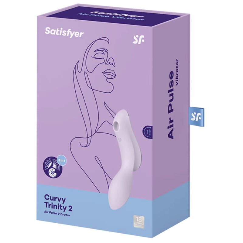 SATISFYER - VIBRADOR DE PULSO DE AR CURVY TRINITY 2 ROXO - Image 4