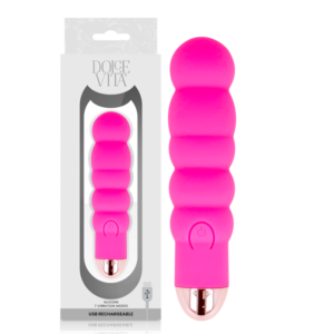 DOLCE VITA – VIBRADOR RECARREGÁVEL SEIS PINK 7 VELOCIDADES