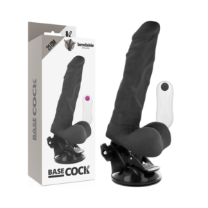 BASECOCK – VIBRADOR ARTICULVEL CONTROLE REMOTO PRETO 21 CM -O- 5 CM