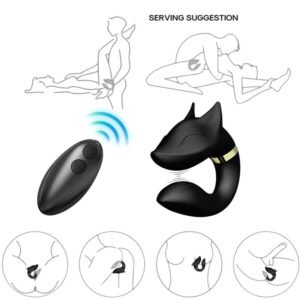 ARMONY – VIBRADOR FOX PARA CASAIS CONTROLE REMOTO PRETO