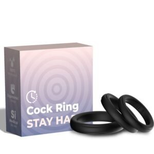 ARMONY – ANEL TRIPLO DE SILICONE PRETO