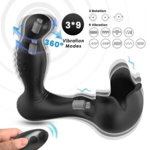 ARMONY – VIBRADOR SURROUND ANAL E ESTIMULADOR TESTICULOS CONTROLE REMOTO PRETO