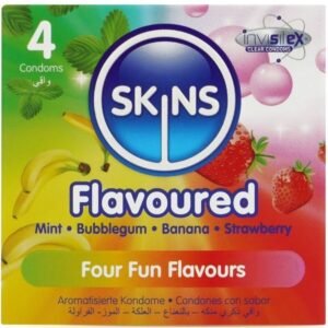 SKINS – PRESERVATIVOS PREMIUM MULTI SABORES PACOTE 4