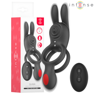 INTENSE – ANEL VIBRATÓRIO DUPLO QUINN COM CONTROLE REMOTO