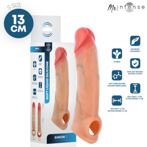 MR INTENSE – CAPA DE SILICONE PARA PÊNIS SIMON S 13 CM -Ø- 4 CM