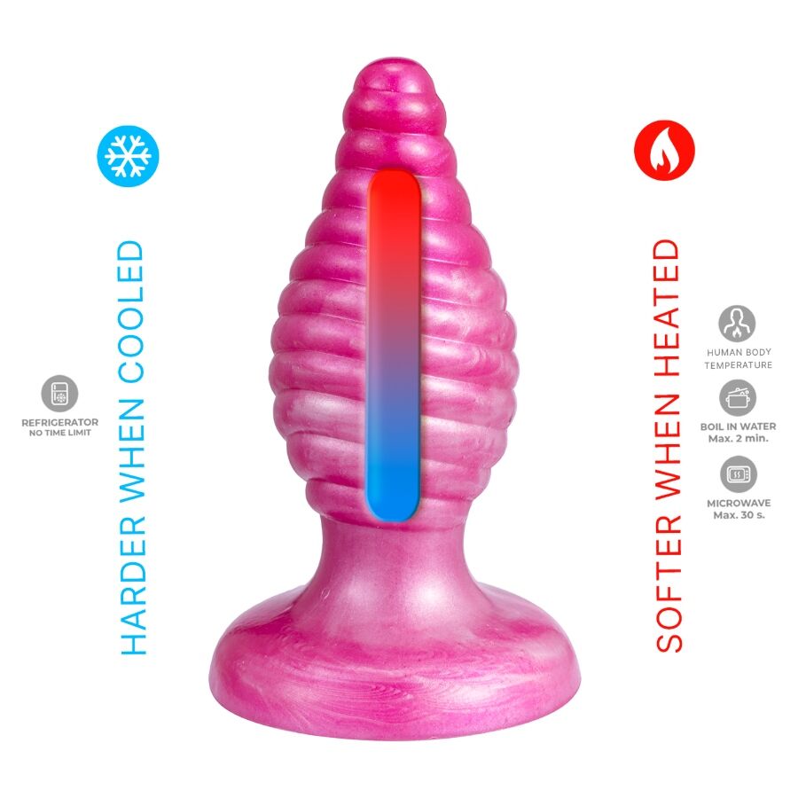 SILEXD - CHERRY PLUG ANAL FANTASY DE SILICONE LÍQUIDO TERMOREATIVO ROSA 9,2 CM - Image 5