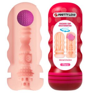 PRETTY LOVE – MASTURBADOR VAGINAL FLORA COM VENTOSA E TEXTURAS INTERNAS