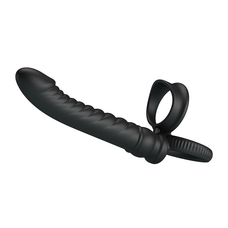 PRETTY LOVE - VIBRADOR ANAL MERRITT COM ANEL E VIBRAÇÃO PRETO - Image 4