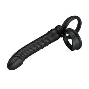 PRETTY LOVE – VIBRADOR ANAL MERRITT COM ANEL E VIBRAÇÃO PRETO