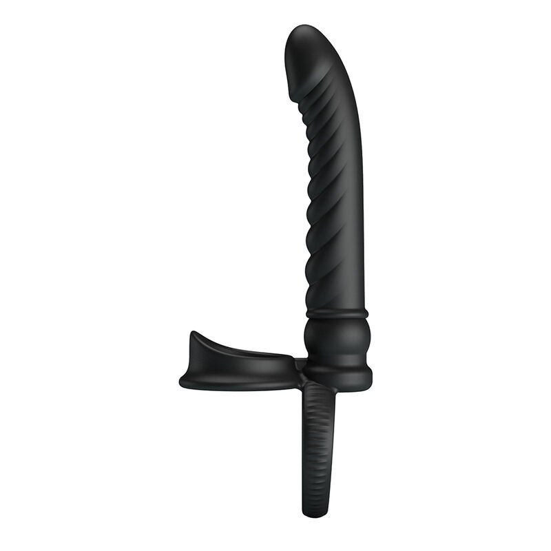PRETTY LOVE - VIBRADOR ANAL MERRITT COM ANEL E VIBRAÇÃO PRETO - Image 5