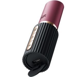 SATISFYER – DEEP KISS WAVE ESTIMULADOR DE CLITÓRIS GARNET / PRETO