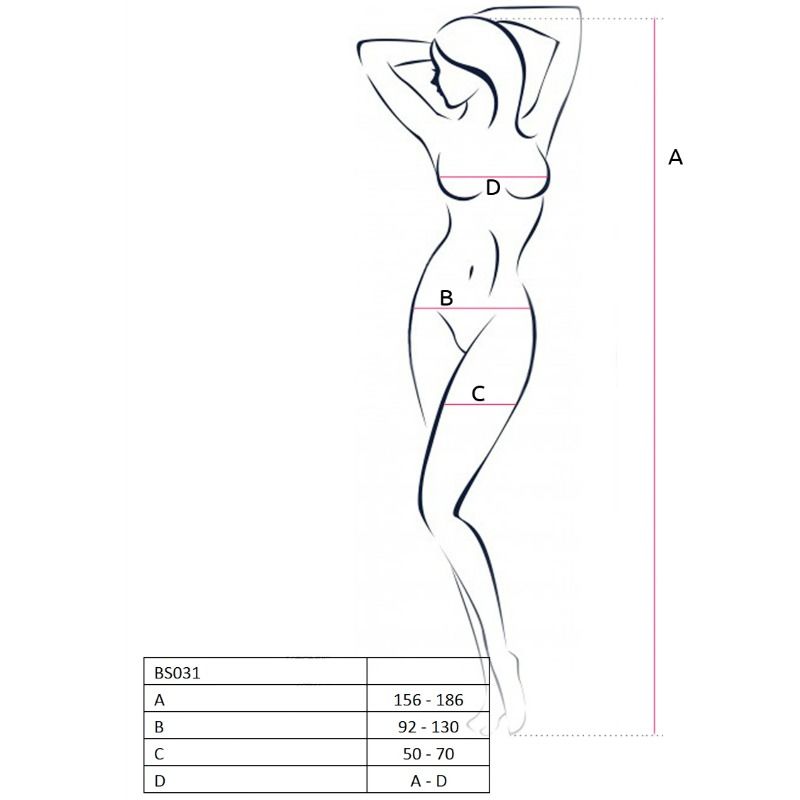 PASSION - WOMAN BS031 BODYSTOCK BRANCO TAMANHO ÚNICO - Image 2