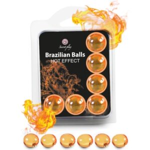 SECRETPLAY – CONJUNTO 6 BOLAS BRASILEIRAS EFEITO DE CALOR