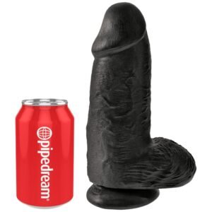 KING COCK – PÊNIS GORDINHO REALISTA 23 CM PRETO