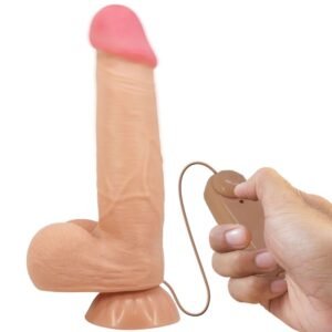 PRETTY LOVE – SÉRIE SLIDING SKIN DILDO REALÍSTICO COM VENTOSA DESLIZANTE PELE CONTROLO REMOTO CARNE 21,8 CM