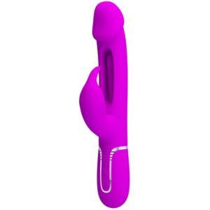PRETTY LOVE – VIBRADOR COELHO DEJON 3 EM 1 MULTIFUNO FUCSIA