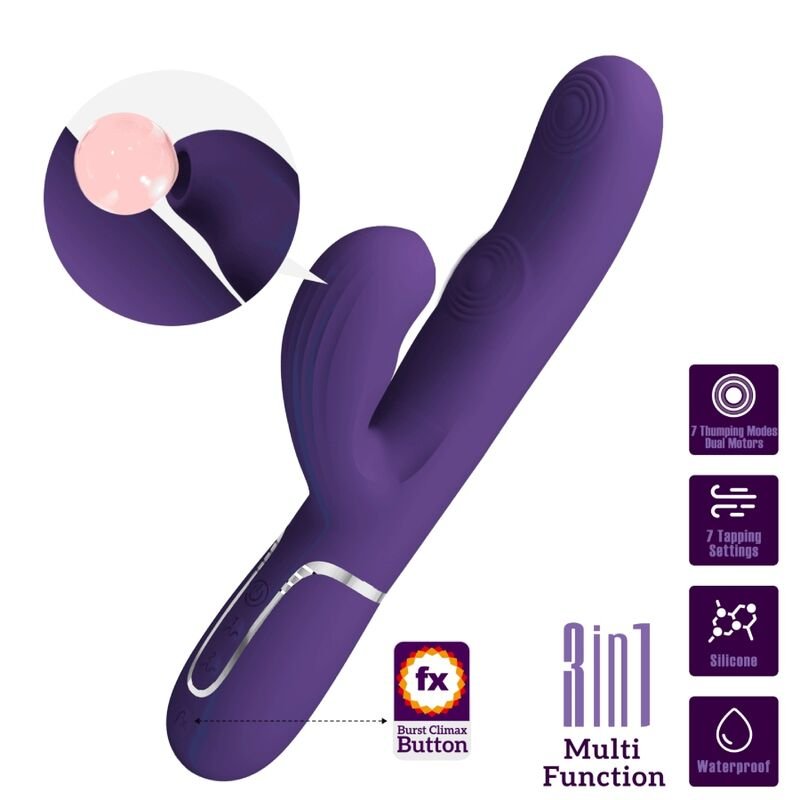PRETTY LOVE - PERLITA VIBRADOR G-SPOT 3 EM 1 MULTIFUNO ROXO - Image 2
