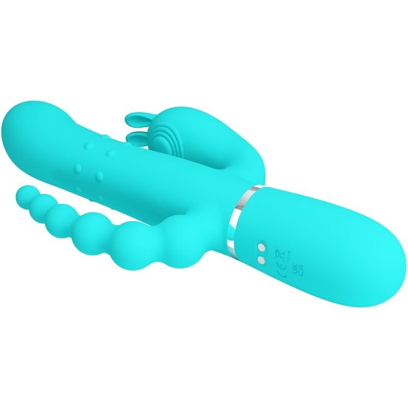 PRETTY LOVE - CAMMY 4 EM 1 MULTIFUNCIONAL TRIPPLE RABBIT VIBRADOR AZUL - Image 4