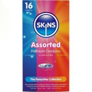 SKINS – PACOTE COM 16 PRESERVATIVOS PREMIUM VARIADOS