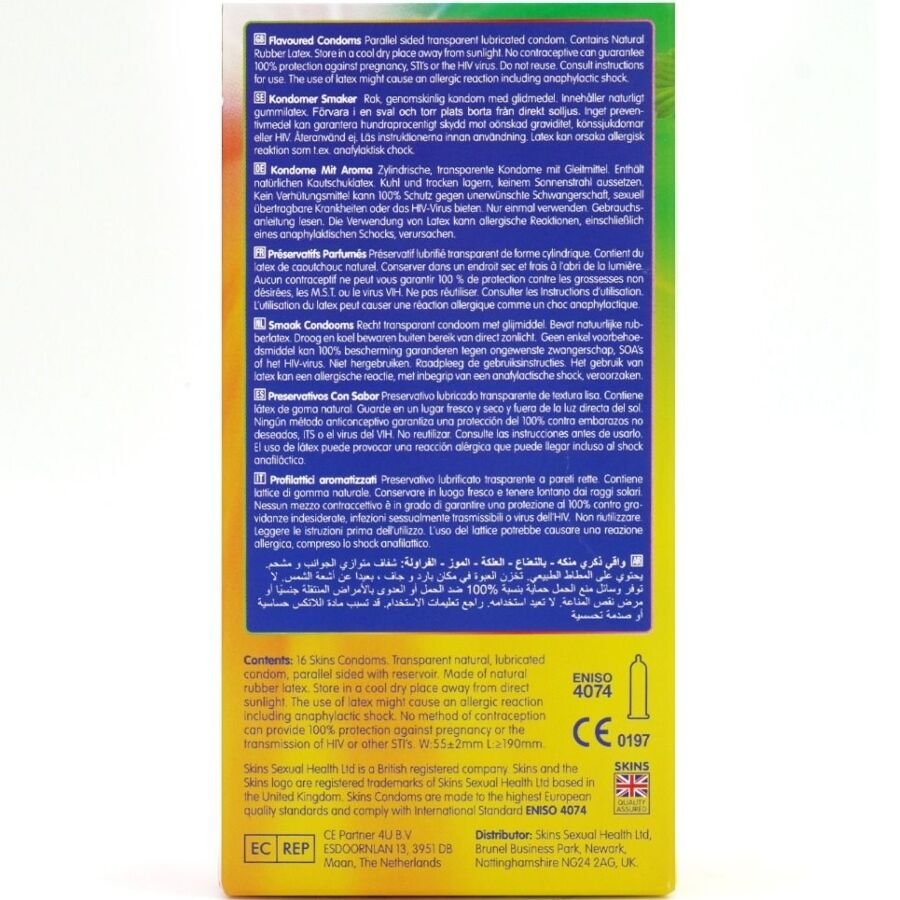 SKINS - PRESERVATIVOS PREMIUM MULTI SABORES PACOTE COM 16 - Image 2