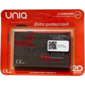UNIQ – PRESERVATIVOS SEM LÁTEX SECURE FIT 3 UNIDADES
