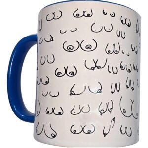 DIABLO PICANTE – CANECA PEITOS BRANCOS COM ALÇA AZUL 370 ML