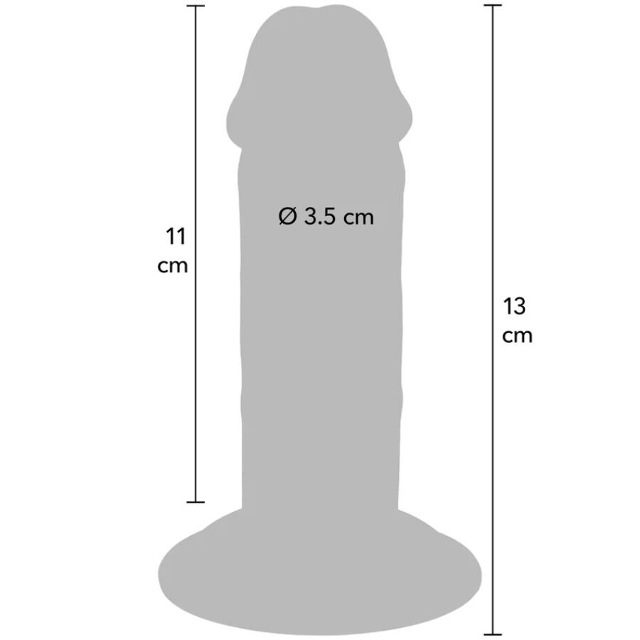 GET REAL - PÊNIS DE TPE DELUXE DE DUPLA DENSIDADE E ESPESSURA, 13 CM - Image 4