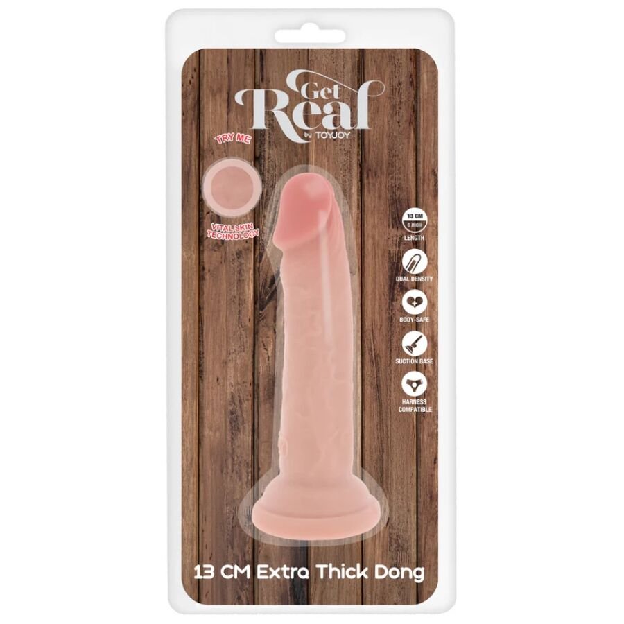 GET REAL - PÊNIS DE TPE DELUXE DE DUPLA DENSIDADE E ESPESSURA, 13 CM - Image 5