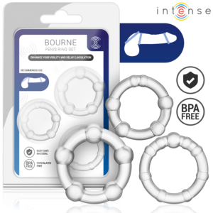 INTENSE – BOURNE CONJUNTO DE 3 ANÉIS PENIANOS