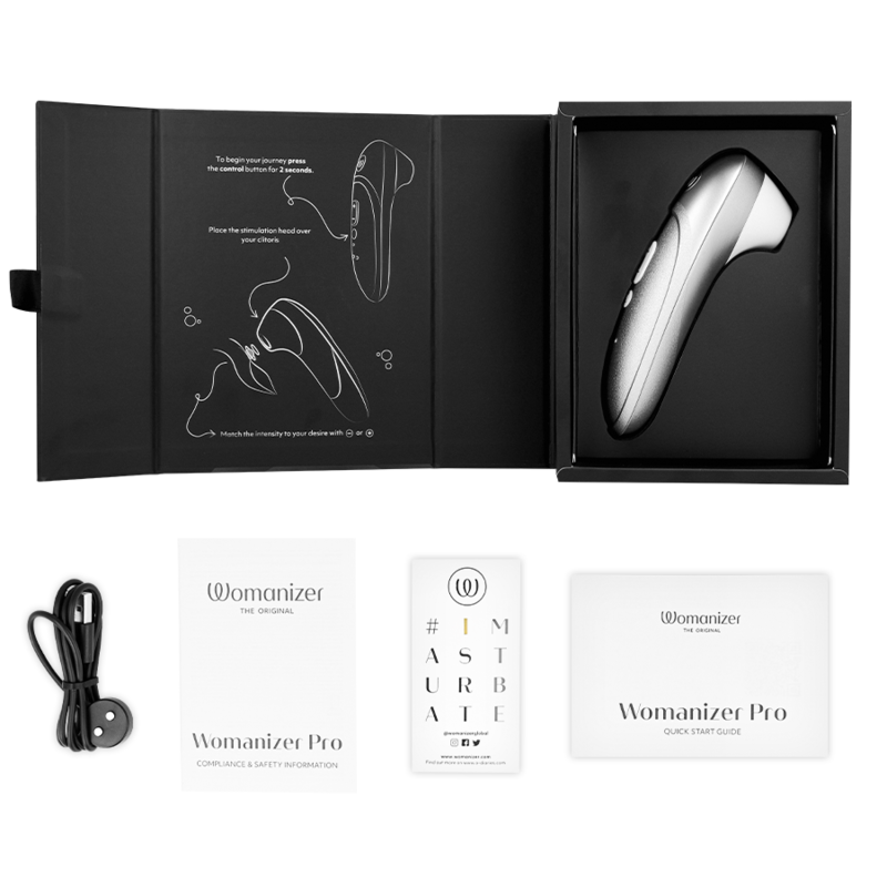 WOMANIZER - PRO VIBRANT CLITORIAL STIMULATOR CINZA PRATEADO - Image 5