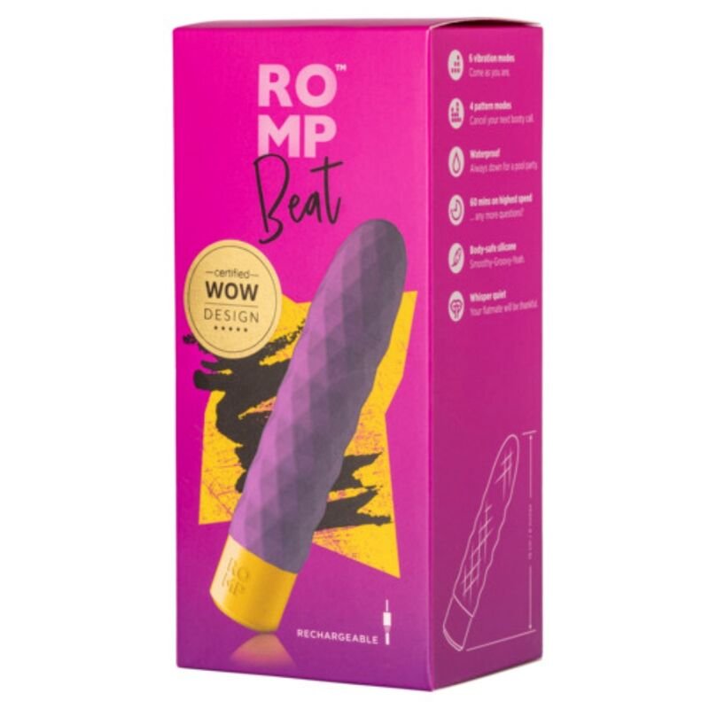 ROMP - BEAT MINI MULTIFUNCIONAL VIBRATÓRIO BULLET VIOLET - Image 5