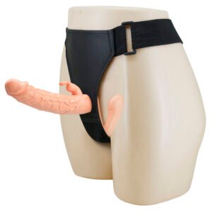 BAILE – CHARLOTTE HOLLOW DUPLA PENETRAÇÃO STRAP-ON CARNE