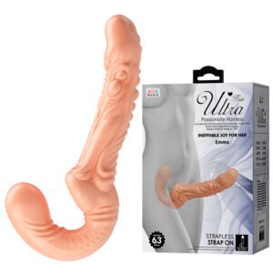 BAILE – EMMA STRAP-ON TEXTURIZADO PARA DUPLA PENETRAÇÃO