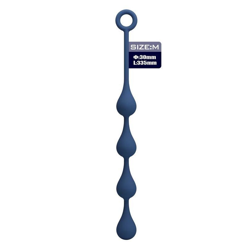MR PLAY - BOLINHAS ANAL DE SILICONE AZUIS TAMANHO M 33 CM - Image 2